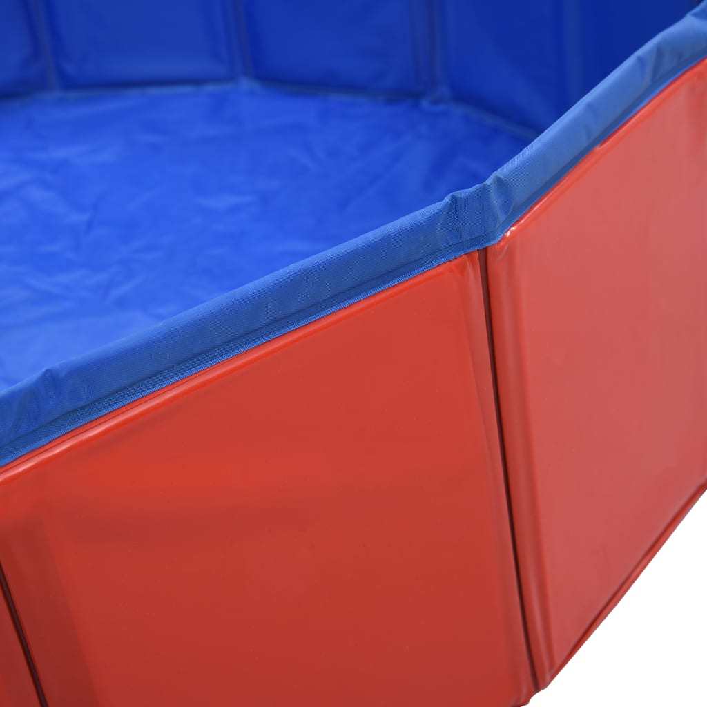 Foldable Dog Swimming Pool Red 31.5"x7.9" PVC Doba